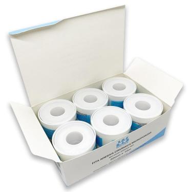 Imagem de Fita Adesiva Micropore Branca 50Mm X 10M Wiltex 6 Unidades