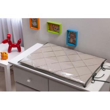 Imagem de Trocador para comoda de Bebê Castor Caqui com bordado Nervuras Trocado