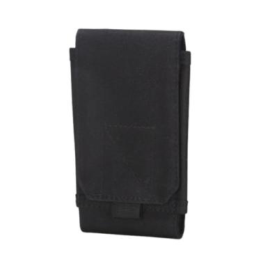 Imagem de Coldres pretos premium – Bolsa de cintura durável para telefones de até 6,8 polegadas, design quadrado, uso multifuncional