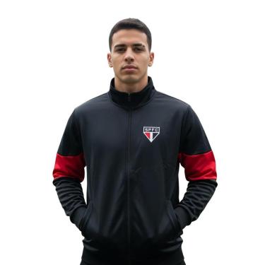 Imagem de JAQUETA MASCULINA TRILOBAL SÃO PAULO PRETA VERMELHA-Masculino