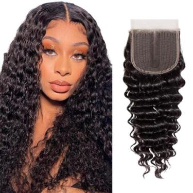 Imagem de Aplique Top Closure Cabelo Natural Cacheado Repartição Livre - Mhair