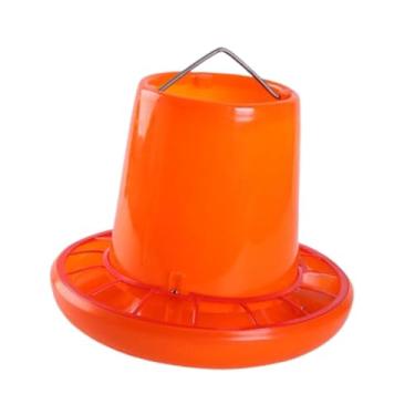 Imagem de IEUDNS Alimentador automático para galinhas, recipiente de alimentação para aves de jardim, balde de alimentação com alça de transporte para codornas e perus, Style C