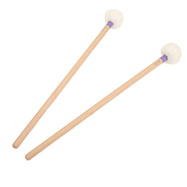 Imagem de XUXHOU Kit de Malho de Tambor Antiderrapante, Conjunto de 2 Peças, Bordo Utilitário Largo para Timbales, Cabeça de Feltro para Tocar Bateria (Roxo)