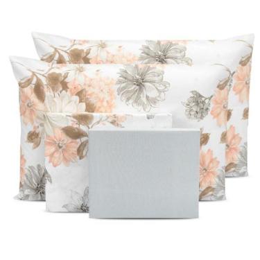 Imagem de Lençol Queen 4 Pçs Estampado Percal 180 Fios Bainha 40cm Altura Coleçã