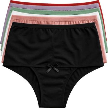 Imagem de Kit Calcinha Feminina 10 Unidades Cintura Alta Lingerie Básica Cós Alt