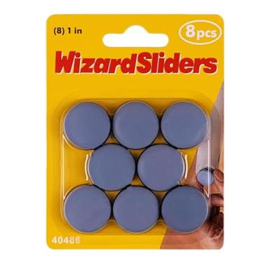 Imagem de WIZARD SLIDERS 8 peças de PTFE (Teflon) 2,5 cm deslizantes para móveis, deslizadores de móveis para pisos com carpete e madeira, protetores de piso autoadesivos, protetores de pés de móveis