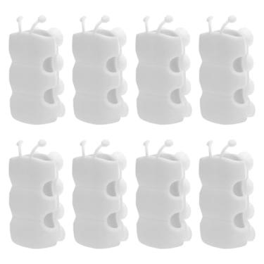 Imagem de 8 peças de suporte de cabeça de chuveiro TPE, fácil de limpar, suporte de ventosa universal realocável, suporte de parede ajustável para banheiro sem perfuração para vidro mármore metal cerâmica