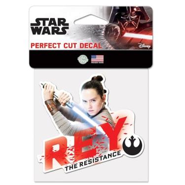 Imagem de WinCraft Decalque colorido de corte perfeito 10 cm x 10 cm Nova trilogia Star Wars EP7 Rey