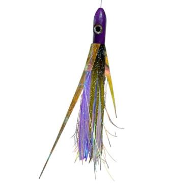 Imagem de Isca de pesca offshore Flying Islander de 18 g, atum, mahi, Wahoo - 1 pacote (roxo e preto)