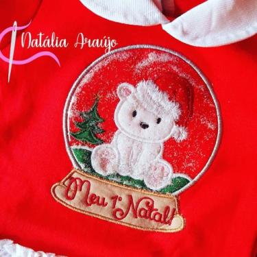 Imagem de Body de bebê personalizado de Natal cavado - Natália Araujo HD, Bola d
