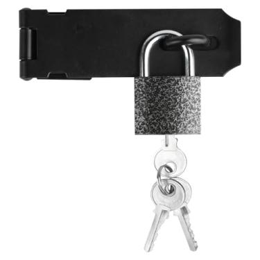 Imagem de Ferrolho de cadeado de aço inoxidável, fechaduras de trava de ferrolho de porta, trava de cadeado fechaduras de porta de portão, trava de ferrolho resistente com chave de trava para armário de armário