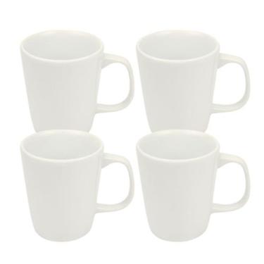 Imagem de Kit 4 Canecas 250ml em Porcelana Branca - Bot Art