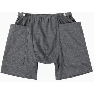 Imagem de Cuecas Para Cateter Para Homens, Cuecas Para Cuidados Com Ostomia Masculinas, Algodão Macio Que Previne Movimentos, Bolsos Laterais Duplos Para Pessoas Incontinentes, A, XXL