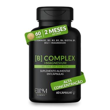 Imagem de Vitaminas Complexo B e Magnésio 60 Capsulas Ellym Nutrition 2 Meses Biotina Metilfolato Metilcobalamina B1 B2 B3 B4 B5 B6