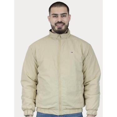 Imagem de Jaqueta Tommy Jeans Masculina Essential Padded Logo Collar Cáqui-Masculino