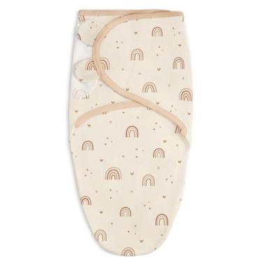 Imagem de Cobertor para bebê, 0 a 3 meses, saco de dormir de algodão com braço, cobertores vestíveis para meninas recém-nascidas (arco-íris, pacote com 1)