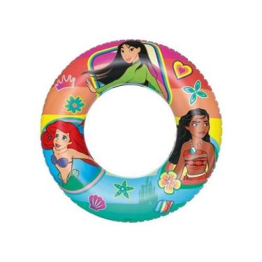 Imagem de Boia Redonda Princesas Mor Infantil Menina Ref. 001153, Azul céu, UNIC