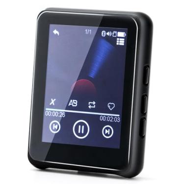 Imagem de Leitor de música portátil, leitor de MP3 HiFi sem perdas, suporta memória máxima de 128 G, reprodutor de música de áudio digital com tela sensível ao toque Bt5.0 com reprodução de vídeo