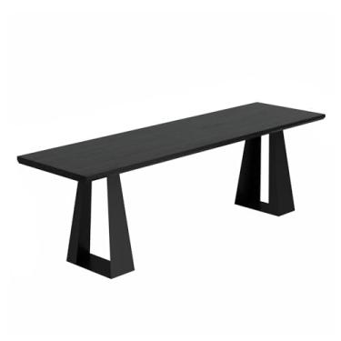 Imagem de Mesa de trabalho Mesa de trabalho estilo moderno e simples, estrutura metal, mesa longa atrás do sofá para escritório em casa sala estar(L)