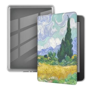 Imagem de Akacy Capa macia transparente com padrão pintado para Kindle paperwhite de 6,8 polegadas 2021 (11ª geração) - capa de TPU ultra fina, leve e durável (29)