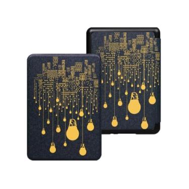 Imagem de Akacy Capa com padrão pintado para Kindle Paperwhite de 6,8 polegadas 11ª geração lançada em 2021 (Modelo: M2L3EK) Capa protetora de couro PU (16)