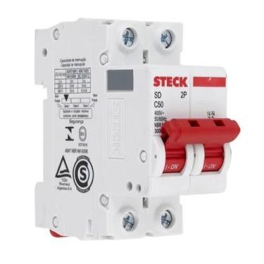 Imagem de Disjuntor Steck DIN 50A Bipolar Classe C SDD62C50 438090