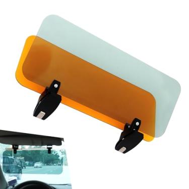 Imagem de CyperFair Extensor de viseira de sol para carro, viseira diurna e noturna, óculos de visão antirreflexo com clipe, design reversível multicamadas resistente a arranhões, antiluz azul e acessório