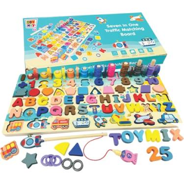 Imagem de Brinquedo Pedagógico, Toy Mix, Madeira Montessori 7x1, 135 Peças