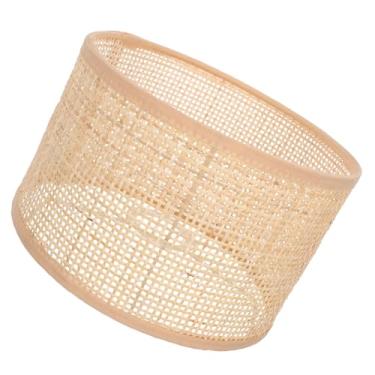 Imagem de Premium Rattan Ceiling Light Cover Woven Lamp Shade for Hanging Fixtures Protective and Sturdy Design for Living Bedroom Kitchen Decor Handmade Boho Style