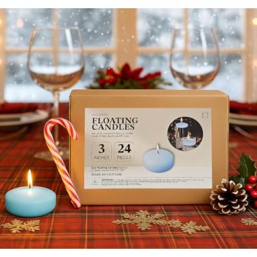 Imagem de CW Studio Velas flutuantes sem cheiro – queima por longas horas, sem fumaça – cera de parafina premium – perfeitas para casamentos, festas, spa, centros de mesa, ocasiões especiais e decoração de casa