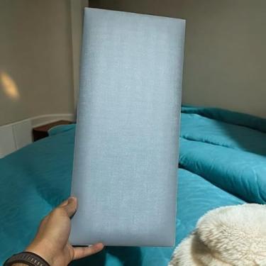 Imagem de Kit 10 Cabeceira Modular Estofada em Corino Premium | Instalação Fácil e Conforto Duradouro(AZUL BEBÊ,KIT 5 MÓDULOS - CAMA SOLTEIRO)