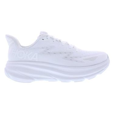 Imagem de HOKA Tênis One Clifton 9 Feminino Tamanho 10,5, Cor: Branco/Branco