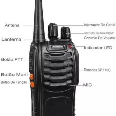 Imagem de Kit 10 Radio Comunicador Walk Talk 16 Canais 12Km Baofeng