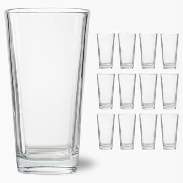 Imagem de Kit 12 Copos Altos Vidro 260ml Drink Água Moderno - Dona Laura