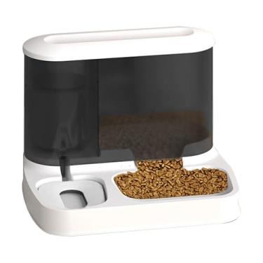 Imagem de Alimentador automático para cães – Dispensador de grande capacidade para cães de estimação | Máquina inteligente automática com design elevado elevado para armazenamento de alimentos, acessórios de