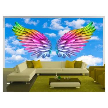 Imagem de Papel De Parede 3D Arte Asas Selfie Insta Cores 3,5M Tra305 - Você Dec