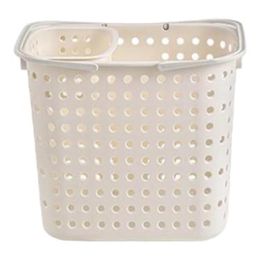 Imagem de SiaBiced Cesto de roupa suja, cesto para guardar brinquedos, leve e versátil para quarto, 16,1 x 11,8 x 14,1 polegadas, com para meias, Bege