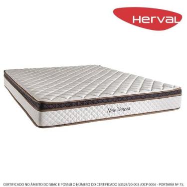 Imagem de Colchão Casal Herval Veneza, Molas Bonnel, 20 x 138 x 188 cm
