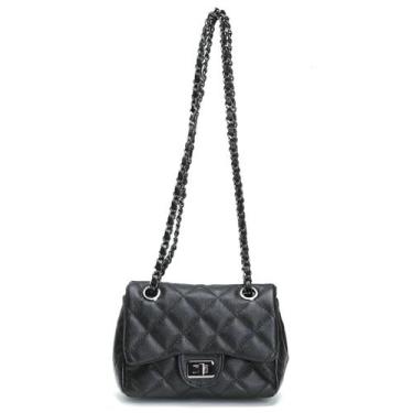 Imagem de Bolsa Feminina Couro Legitimo Matelassê Pequena Mini Bag - Cosenza, Pr