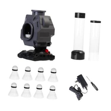 Imagem de YIJU Máquina de lançamento de petecas para badminton, dispositivo de treinamento de rebatida de beisebol para iniciantes, lançador de petecas e bolas.