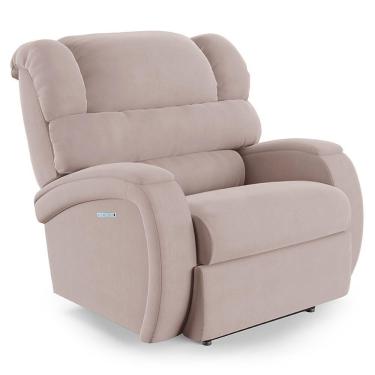 Imagem de Poltrona Do Papai Reclinável Napoli Elétrica Botão Led Massagem Veludo Fh1 Rose