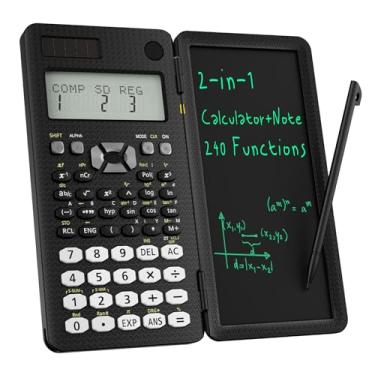 Imagem de Calculadora Científica ROATEE 82 MS, Energia Solar e Bateria, Dobrável, Visor em 2 Linhas, Tablet para Escrever, Material Escolar, Ensino Fundamental e Médio