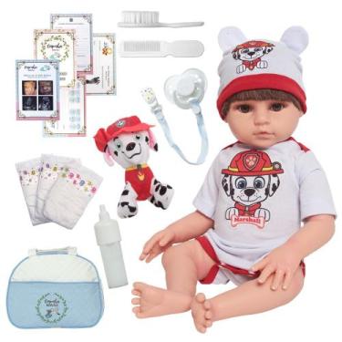 Imagem de Bebê Reborn De Silicone Menino Recém Nascido Kit Completo - Cegonha Re