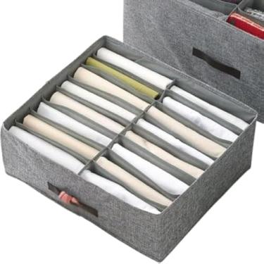 Imagem de Caixa organizadora cinza, armazena pequenos objetos, possui divisorias, pratica, util, discreta,16 divisorias, neutro