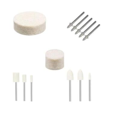 Imagem de Conjunto De Rodas De Polimento De Feltro De Lã Com Haste De 3mm Para J