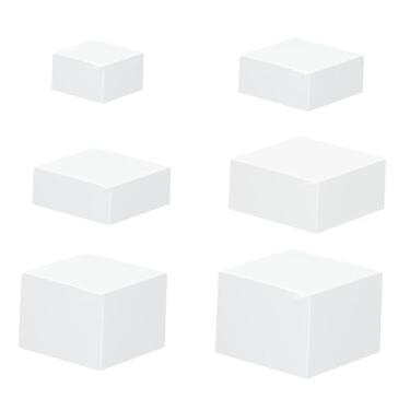 Imagem de MotiveTech Caixa Expositora em Formato de Cubo com 6 Unidades, Suporte para Mesa de Sobremesas, Decoração de Buffet e Festas, Ideal para Exibir Alimentos, Style a