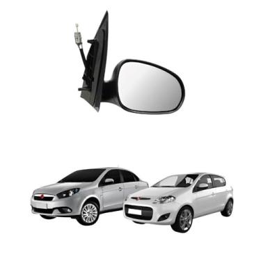 Imagem de Retrovisor Fiat Palio 2012 Até 2016 Gran Siena 2012 Até 2021 Com Controle Lado Esquerdo Motorista