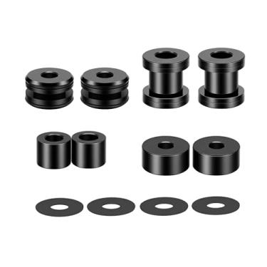 Imagem de TCMI H-D Suportes de Bagagem de Liberação Rápida Sissy Bar Kit de Hardware Serve para Harley Davidson Touring Electra Road Street Glide Road King (Preto)