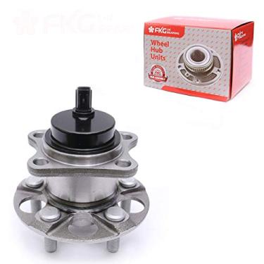 Imagem de FKG 512370 Conjunto de cubo de rolamento de roda traseira adequado para Toyota Yaris 2006-2014, Toyota Prius C, Toyota 2012-2015, 4 alças