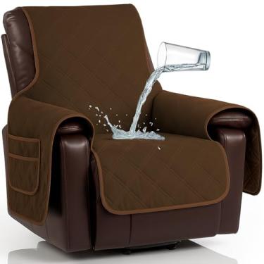 Imagem de Sures Capas de cadeira reclináveis à prova d'água – Capa para poltrona para meninos preguiçosos, fique no lugar para animais de estimação – cobertura de assento para sofá reclinável elétrico com